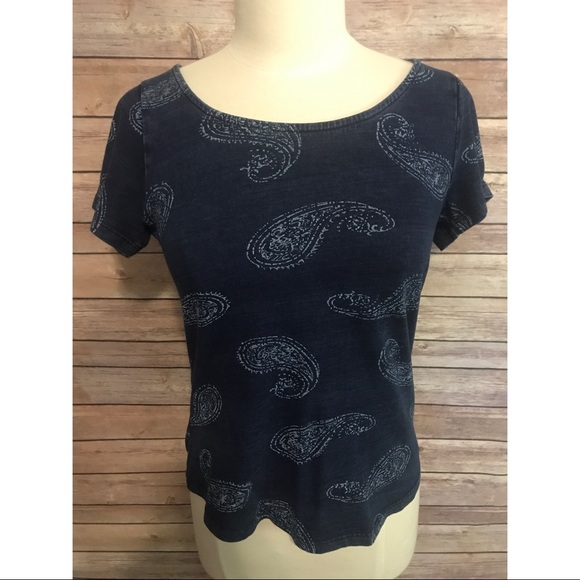Lucky Brand Tops - Lucky Brand blue paisley t-shirt